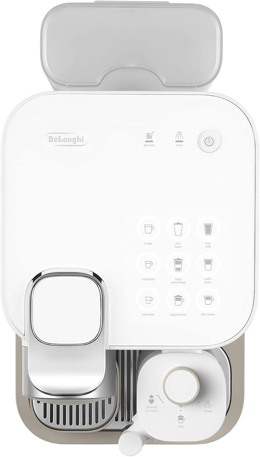 Nespresso De'Longhi EN640.W Gran Lattissima Kaffeekapselmaschine mit automatischem Milchsystem,19 Bar Druck, 1400W,Weiß