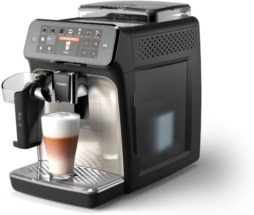 Philips Serie 5400 Kaffeevollautomat – LatteGo Milchsystem, 12 Kaffeespezialitten, Intuitives Display, 4 Benutzerprofile, Chrom (EP5447/90)