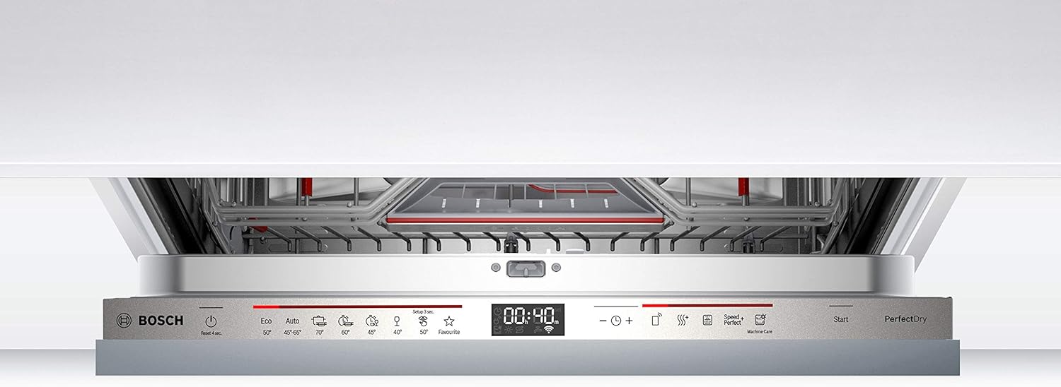 Bosch Hausgerte SMV6ZCX49E Serie 6  er Geschirrspüler Vollintegriert, Besteckschublade, Silence Programm besonders leise, PerfectDry mit Zeolith trocknet sogar Kunststoff