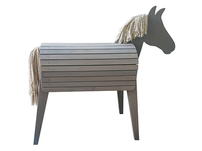 Spielpferd, aus Holz, 123 x 64 x 151 cm
