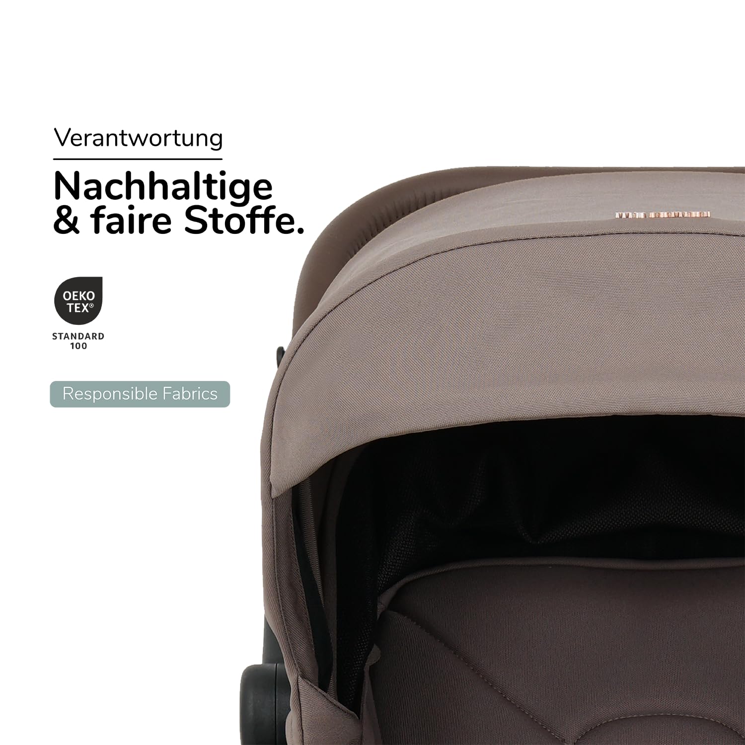 my junior Buggy PICO³ | bis 22kg | Einhand AutoFold-Klappmechanismus | Ergonomische Liegeposition nach IGR e.V. | großes Sonnenverdeck UV50+ | Handgepäckmaß | 2 Belüftungsfenster Hazel - Black