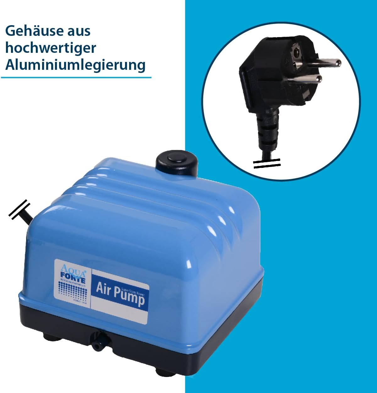 AquaForte Filter-/Teichpumpe DM-22.000 Vario S, 70-200W, Förderhöhe 7,5m, regelbar mit externem Controller. Ideal als Teichpumpe oder als Bachlauf- /Wasserfallpumpe.
