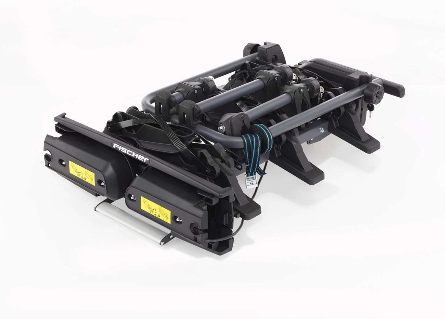 Fischer Kupplungs-Fahrradträger ProlineEvo 2, für 2 Fahrräder bis 60kg Nutzlast, E-Bike geeignet, vormontiert, abschließbar, faltbar