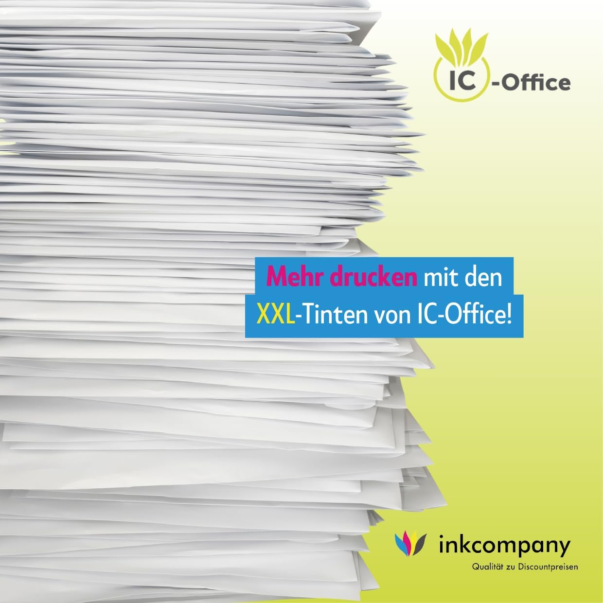 IC-Office TR7650 Farbtintenstrahl Multifunktionsdrucker 4-in-1 (Drucken, Kopieren, Scannen, Faxen, ADF, WLAN, AirPrint) schwarz + 10 XXL Tintenpatronen