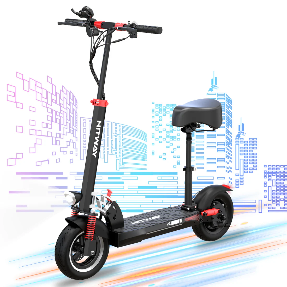 HITWAY HB24 E-Scooter mit Sitz – 800W Motor, 48V Batterie