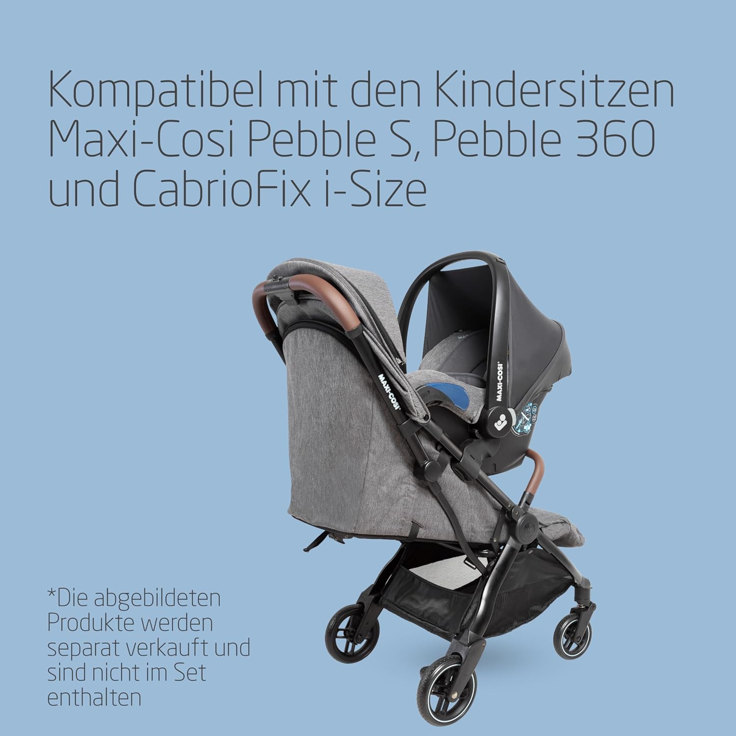 Maxi-Cosi Lara2 Baby Kinderwagen, 0–4 Jahre, 0–22 kg, federleichter, kompakter Buggy, 3 Liegepositionen, flache Liegeposition, klein zusammenklappbar, Schultergurt, Essential Graphite