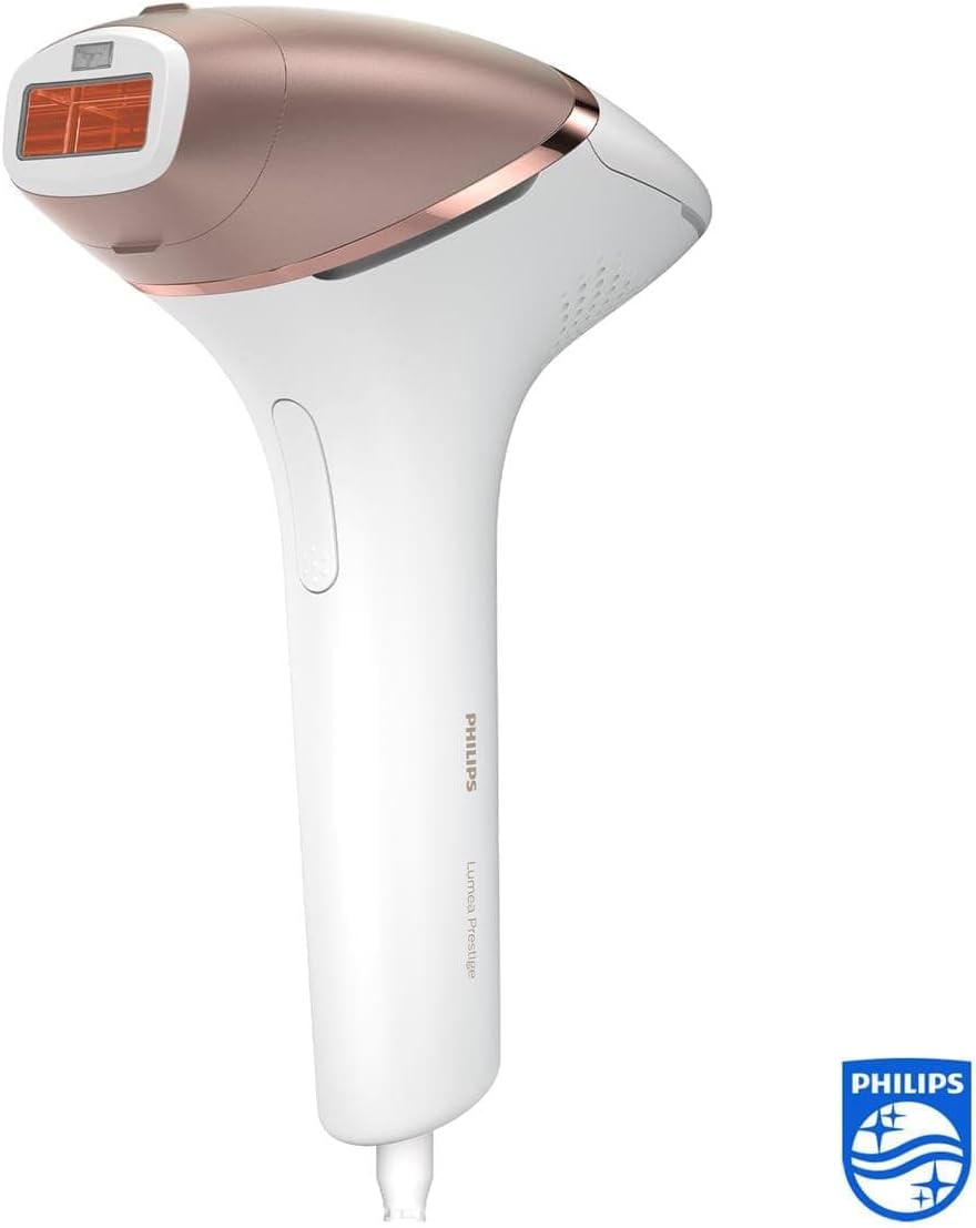Philips Lumea 8000 Series, IPL-Haarentfernungsgerät, Alternative zur Laserhaarentfernung, SenseIQ Technologie, 4 Aufsätze für Körper, Gesicht, Bikinizone und Achselhöhlen, Modell BRI948/00