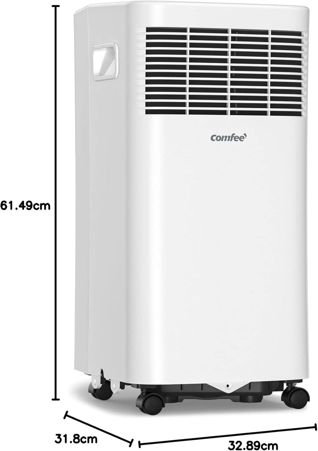 Comfee Mobiles Klimagerät Breezy Cool Pro 2.6,9000 BTU 2,6kW, Kühlen&Ventilieren&Entfeuchten,APP-Steuerung,Raumgröße bis 88m³(33㎡),Mobile Klimaanlage mit Abluftschlauch
