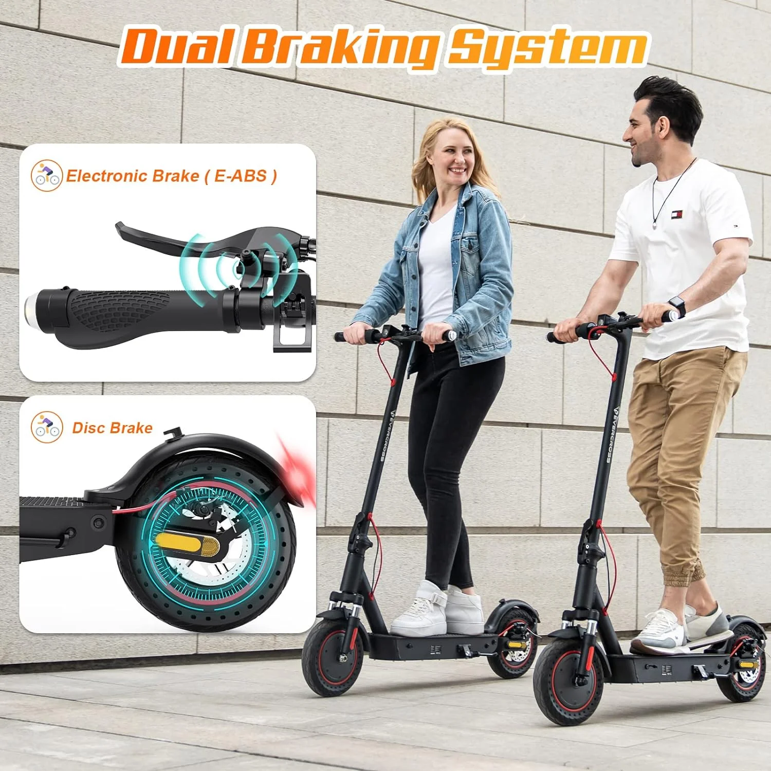 Evercross EV10K Pro 500W E-Scooter mit 35 km Reichweite, 10-Zoll-Honeycomb-Reifen und IP54 Schutz