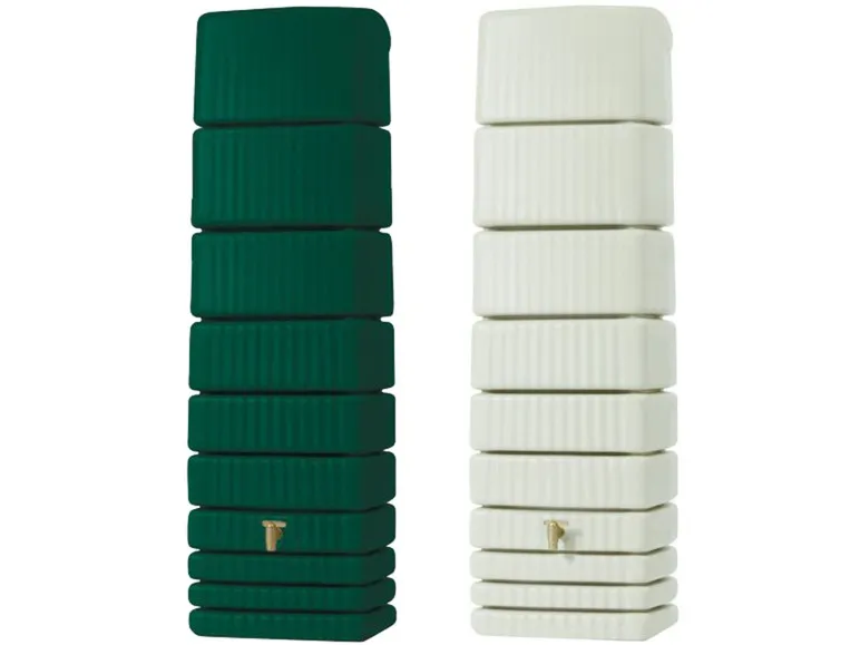 4rain Regentonne »SLIM«, 650 Liter Volumen, inklusive Auslaufhahn und Windsicherung