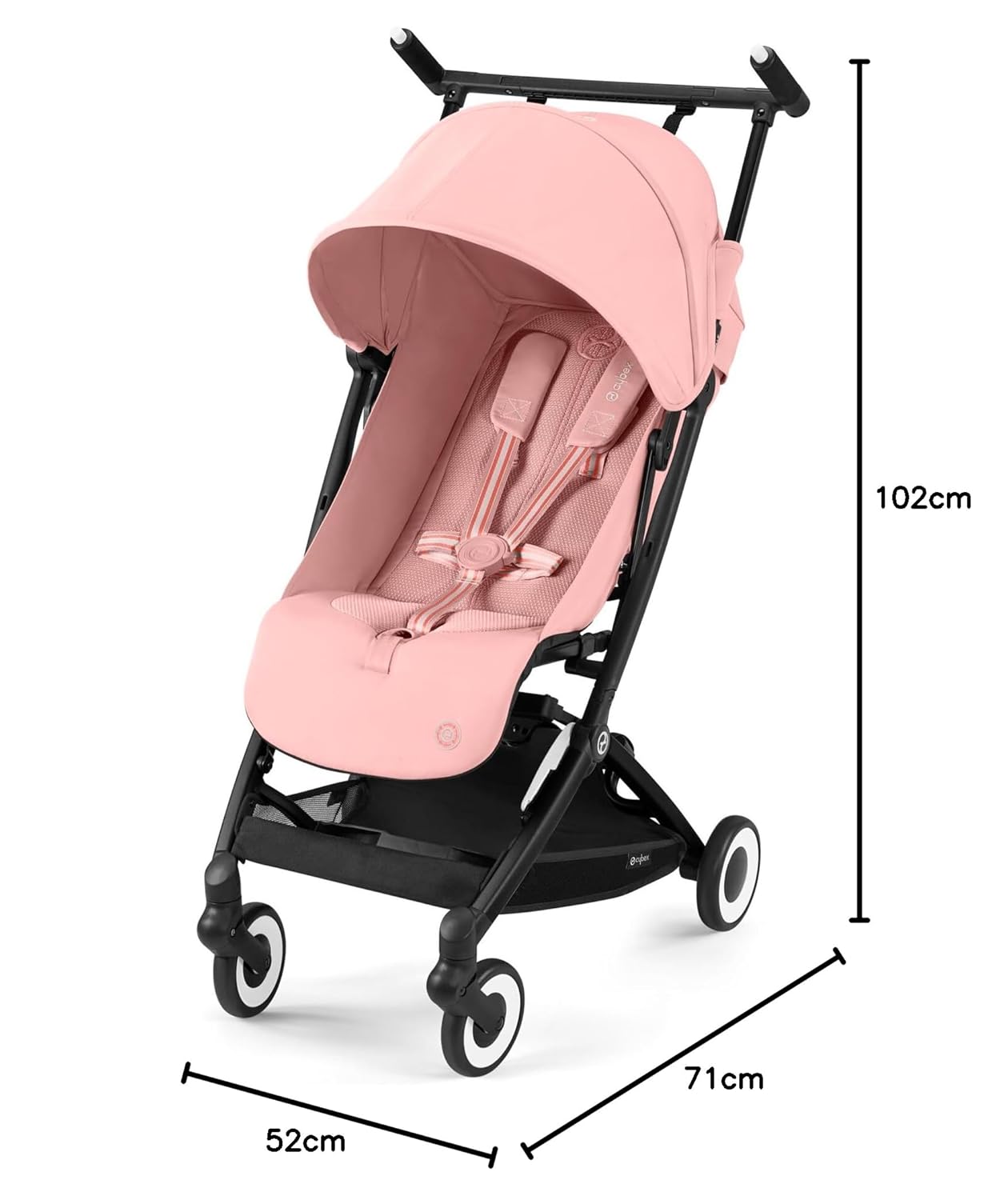 CYBEX Gold Kinderwagen Libelle mit One-Pull Harness, Von ca. 6 Monaten bis ca. 4 Jahre (max. 22 kg), Ultraleicht (nur 6 kg), Almond Beige (Beige mit taupefarbenem Rahmen)
