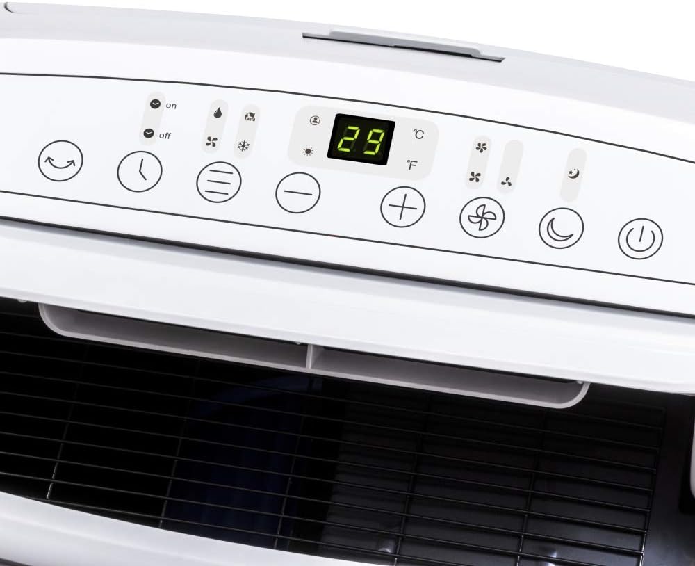 TROTEC PAC 2100 X mobile Klimaanlage 3-in-1 Kühlung, Ventilation, Entfeuchtung Monoblock-Klimagerät 2 kW 7.000 BTU/h für Raumgrößen bis 26 m² und 65 m³ 2 Ventilationsstufen