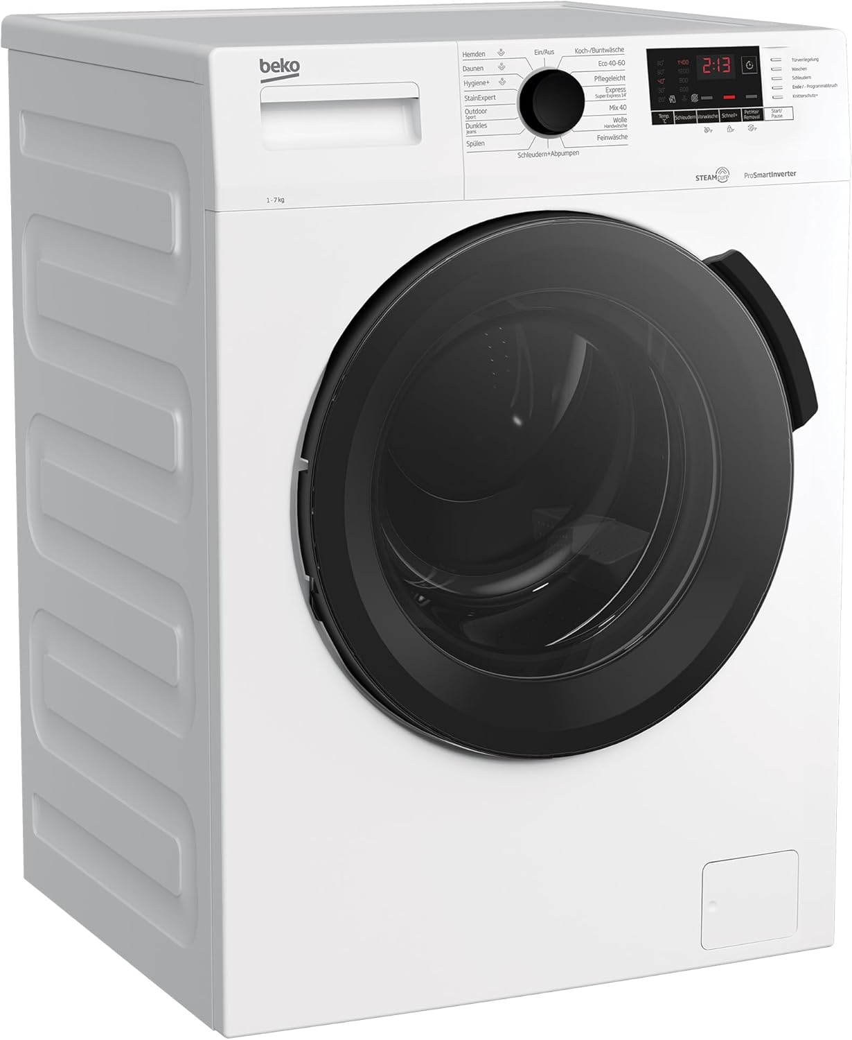 Beko WMC91464ST1 b300 Waschvollautomat, Waschmaschine, 9 kg, Bluetooth, ProSmart Inverter Motor, Dampffunktion, Pet Hair Removal, Watersafe+, Weiß