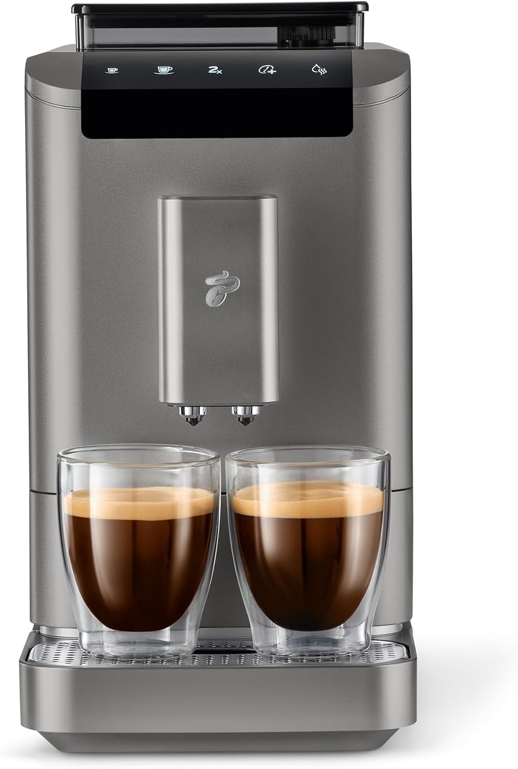 Tchibo Kaffeevollautomat Esperto2 Caffè mit 2-Tassen-Funktion für Caffè Crema und Espresso, Granite Black - INKLUSIVE Kaffeeprobierset GRATIS