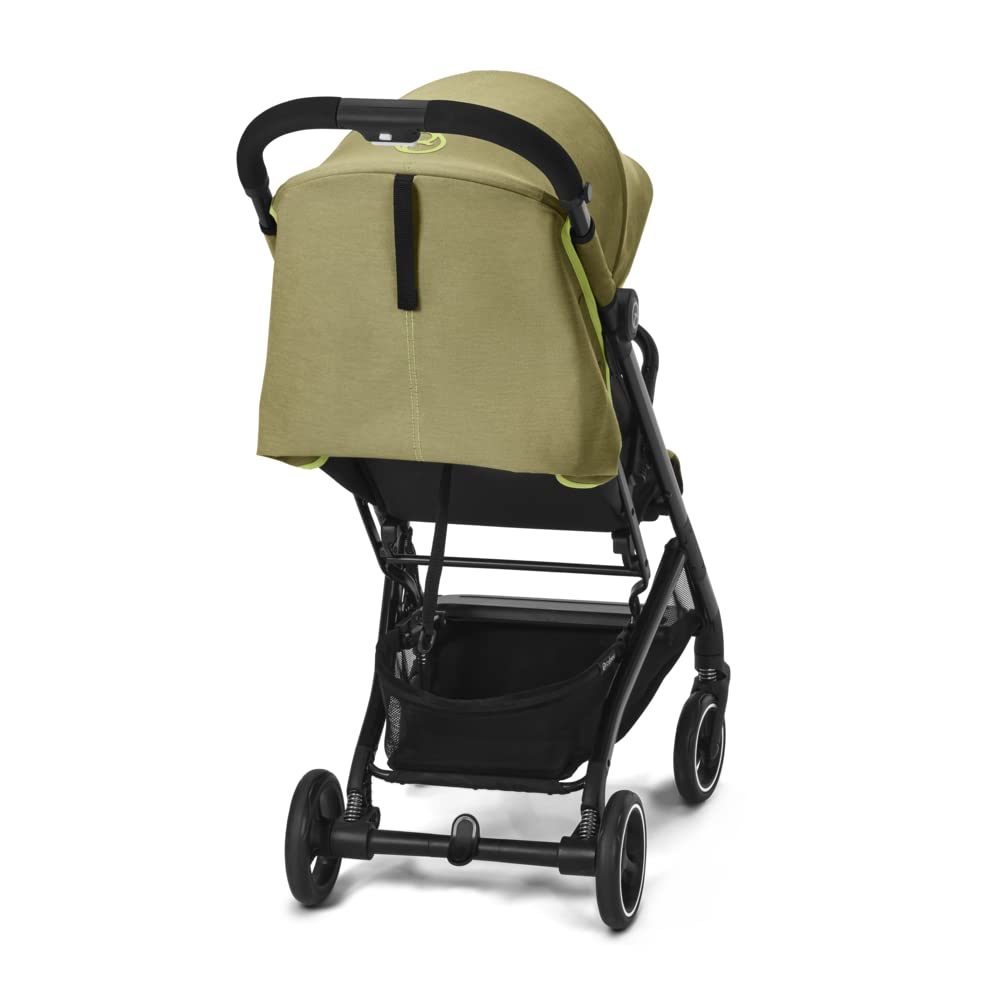 Cybex Gold Kinderwagen Beezy mit One-Pull Harness, Ab Geburt bis ca. 4 Jahre (max. 22 kg), Kompakt und ergonomisch, Almond Beige (Beige mit schwarzem Rahmen)