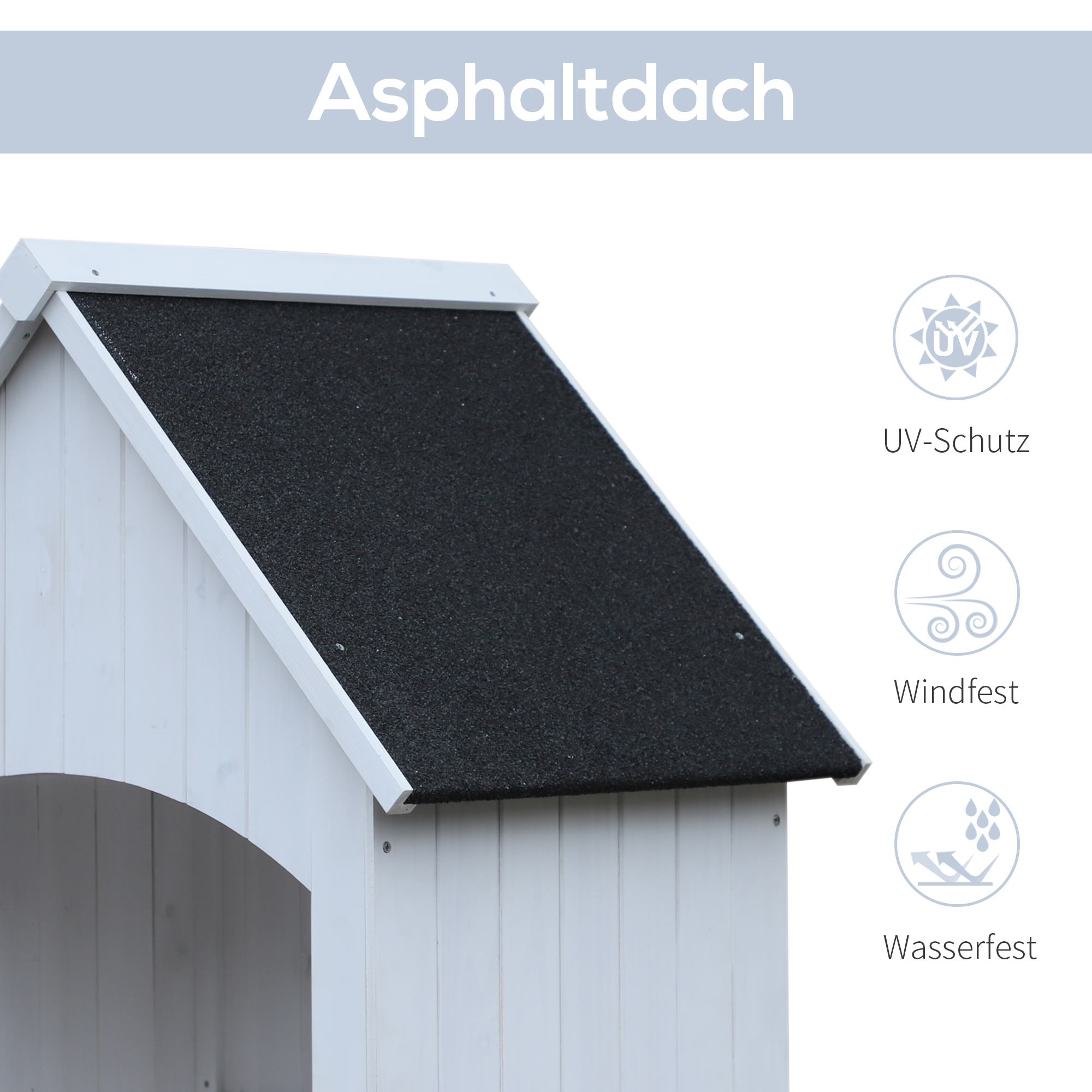 Outsunny Gartenschrank Holz  Gerätehaus Gartenhaus Geräteschuppen Geräteschrank Holzhütte Giebeldach Bitumenpappe Weiß 77,5 x 54,2 x 179,5 cm
