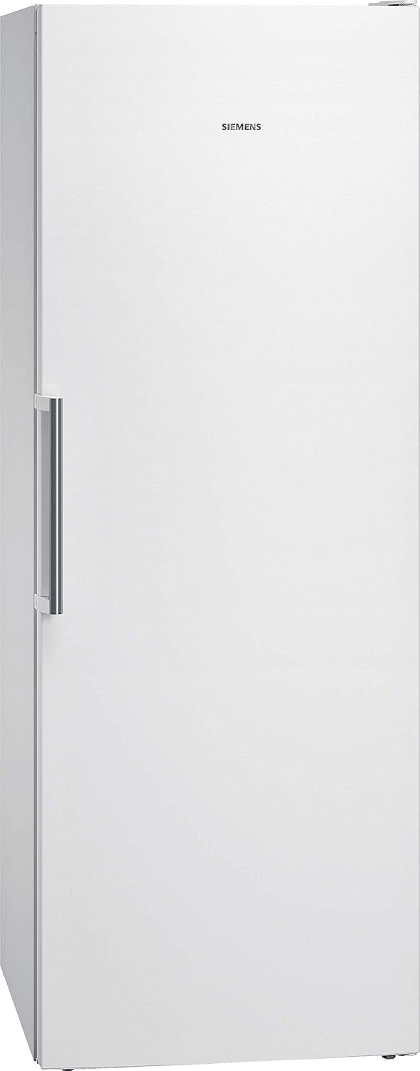 Siemens GS54NAWCV iQ500 Gefrierschrank, 176 x 70 cm, 327 L, noFrost nie wieder abtauen, bigBox Platz für großes Gefriergut, varioZone flexible Glas-und Schubladen, Weiß
