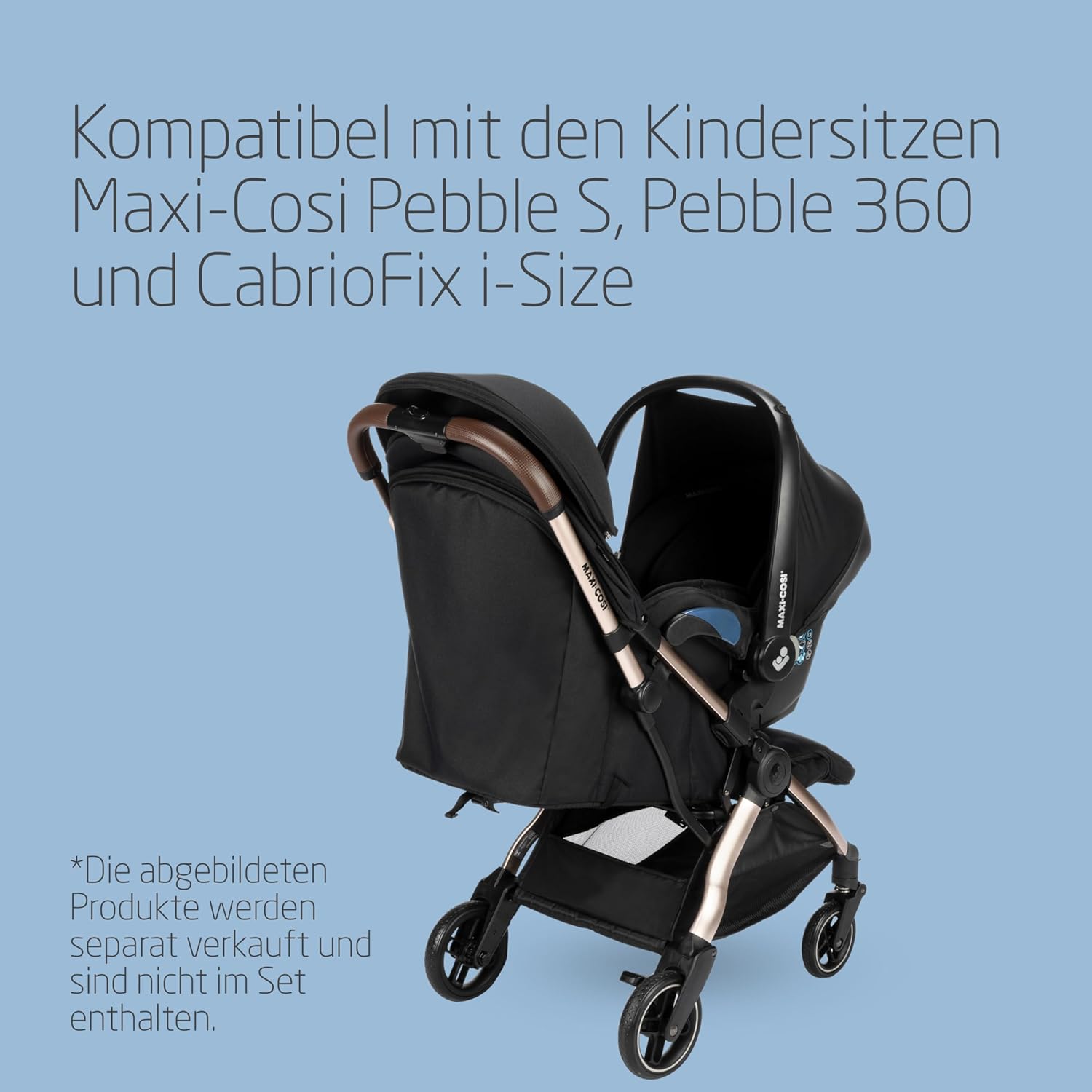 Maxi-Cosi Lara2 Baby Kinderwagen, 0–4 Jahre, 0–22 kg, federleichter, kompakter Buggy, 3 Liegepositionen, flache Liegeposition, klein zusammenklappbar, Schultergurt, Essential Graphite