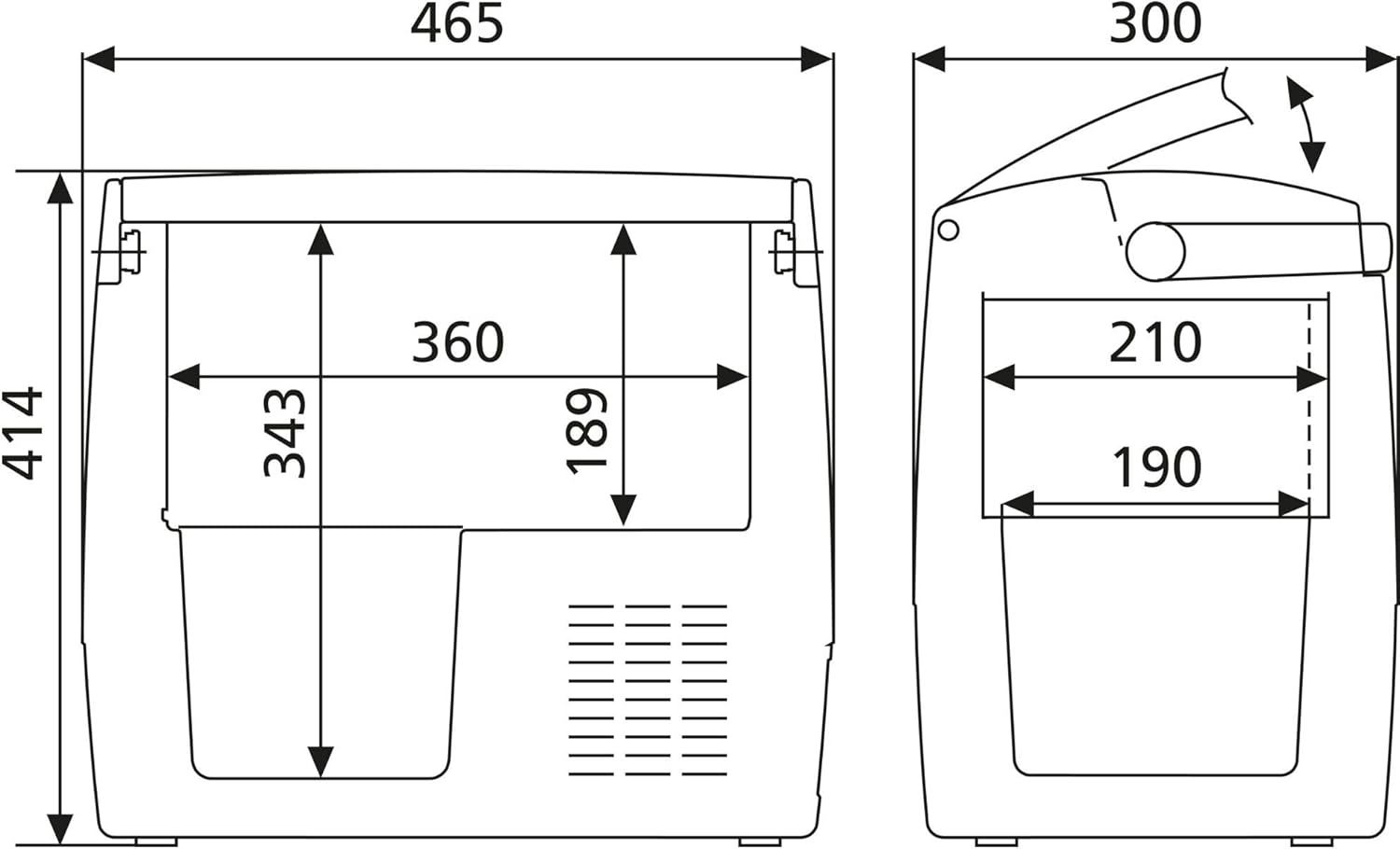 DOMETIC CoolFreeze CDF 36, tragbare elektrische Kompressor-Kühlbox/Gefrierbox, 31 Liter, 12/24 V für Auto, LKW oder Boot mit Batteriewächter, Grau