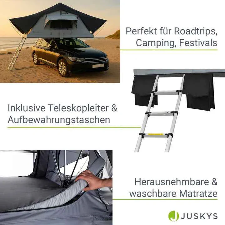 Autodachzelt fr 2 Personen Lago mit Matratze