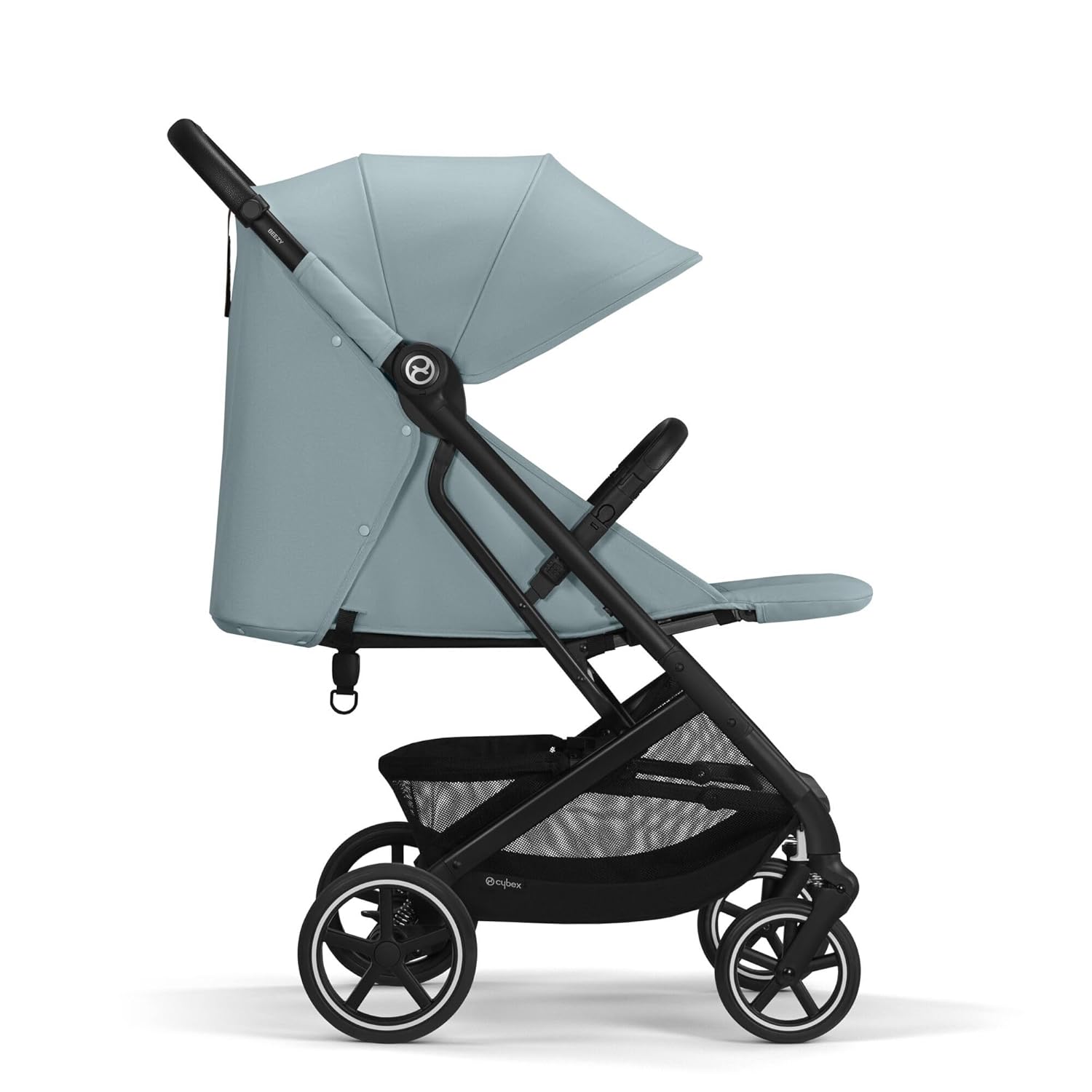 Cybex Gold Kinderwagen Beezy mit One-Pull Harness, Ab Geburt bis ca. 4 Jahre (max. 22 kg), Kompakt und ergonomisch, Magic Black (Schwarz mit schwarzem Rahmen)