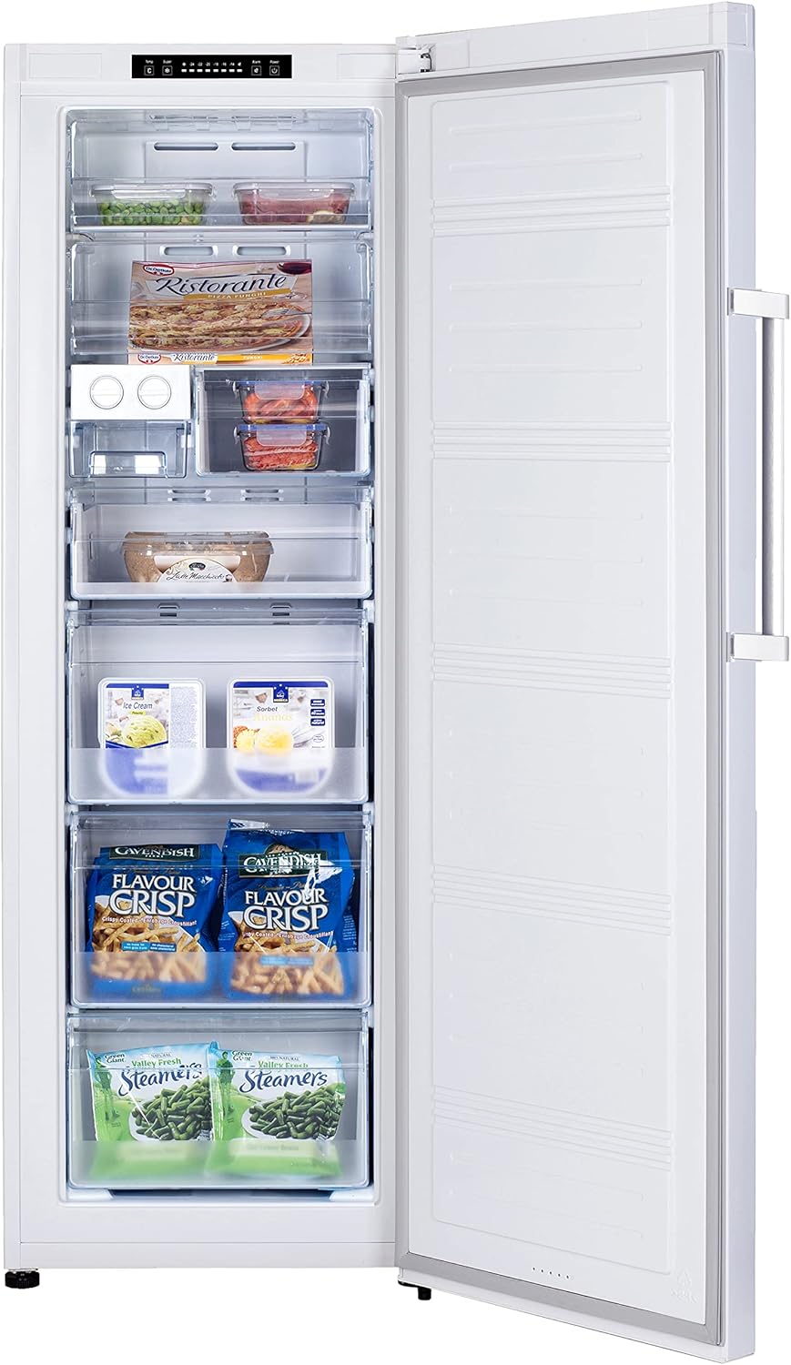 Hisense FV191N4AW2 Gefrierschrank/ TotalNoFrost/ SuperFreeze/ Türalarm/ Multiflow 360°/ BigBox/ 143,4 cm/ Gefrierteil 147 l/ 41 dB/ 205 kWh/Wei
