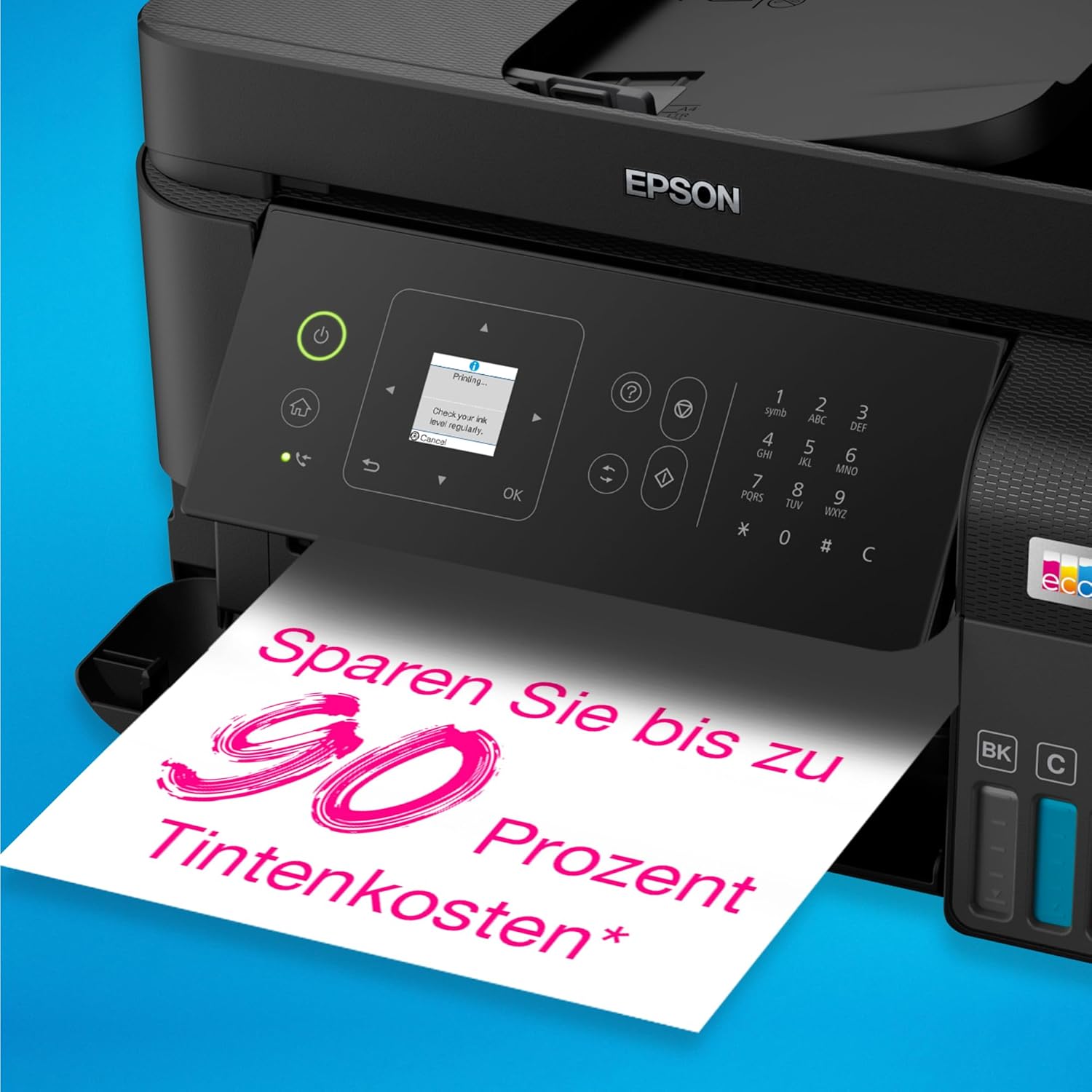 Epson EcoTank ET-4800 A4-Multifunktions-Wi-Fi-Tintentankdrucker, mit einem im Lieferumfang enthaltenen Vorrat an Tinten bis zu 3 Jahren