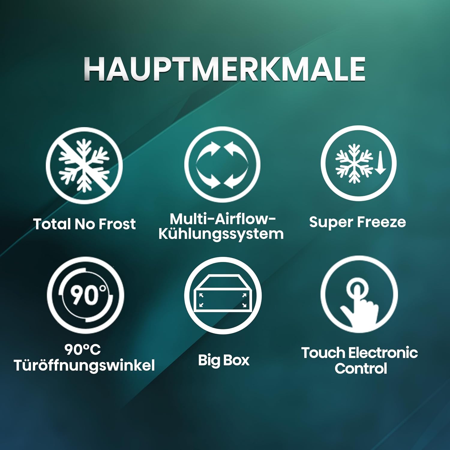 Hisense FV191N4AW2 Gefrierschrank/ TotalNoFrost/ SuperFreeze/ Türalarm/ Multiflow 360°/ BigBox/ 143,4 cm/ Gefrierteil 147 l/ 41 dB/ 205 kWh/Wei