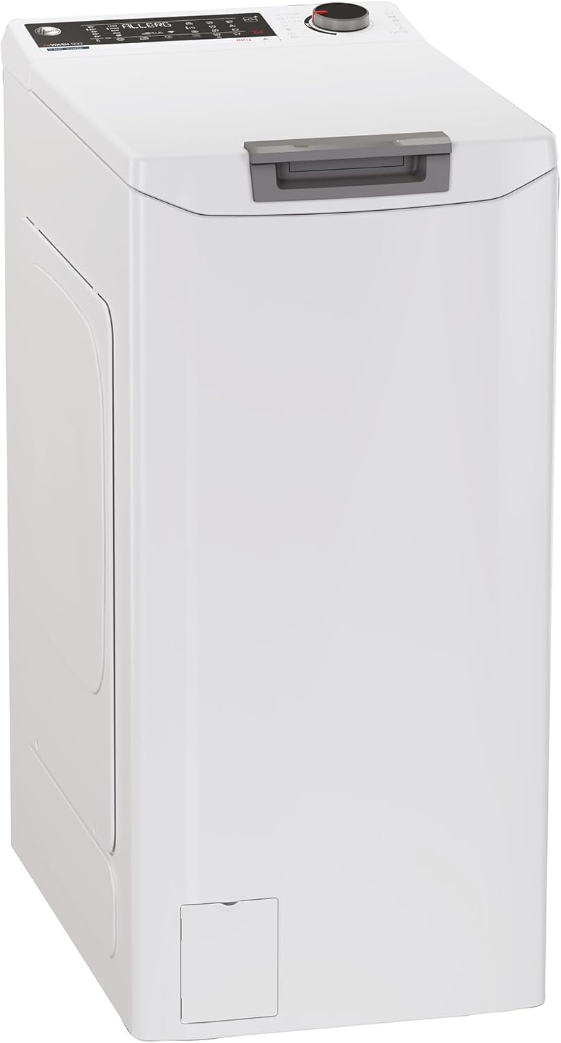 Hoover Toplader Waschmaschine THO286TM5-S 8 kg I Smarte Bedienung mit Wi-Fi und Bluetooth I 1200 U/min Schleuderdrehzahl I Nachlegefunktion