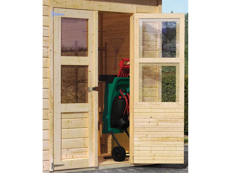 14 mm Gartenhaus »Pyrmont«, aus Holz, naturbelassen