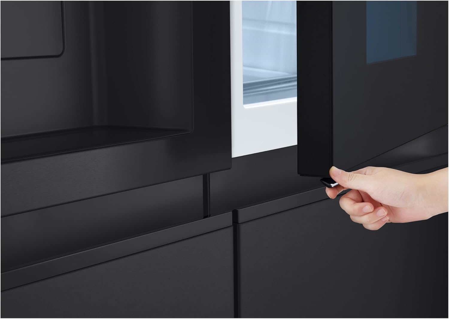 LG GSGV81PYLL Side by Side Kühlschrank, Klasse E, 635 L, Instaview, Kühlschrank mit Gefrierfach, Eis-, Crushed Ice- Wasserspender, Total NoFrost, Smart Inverter Kompressor, Wi-Fi