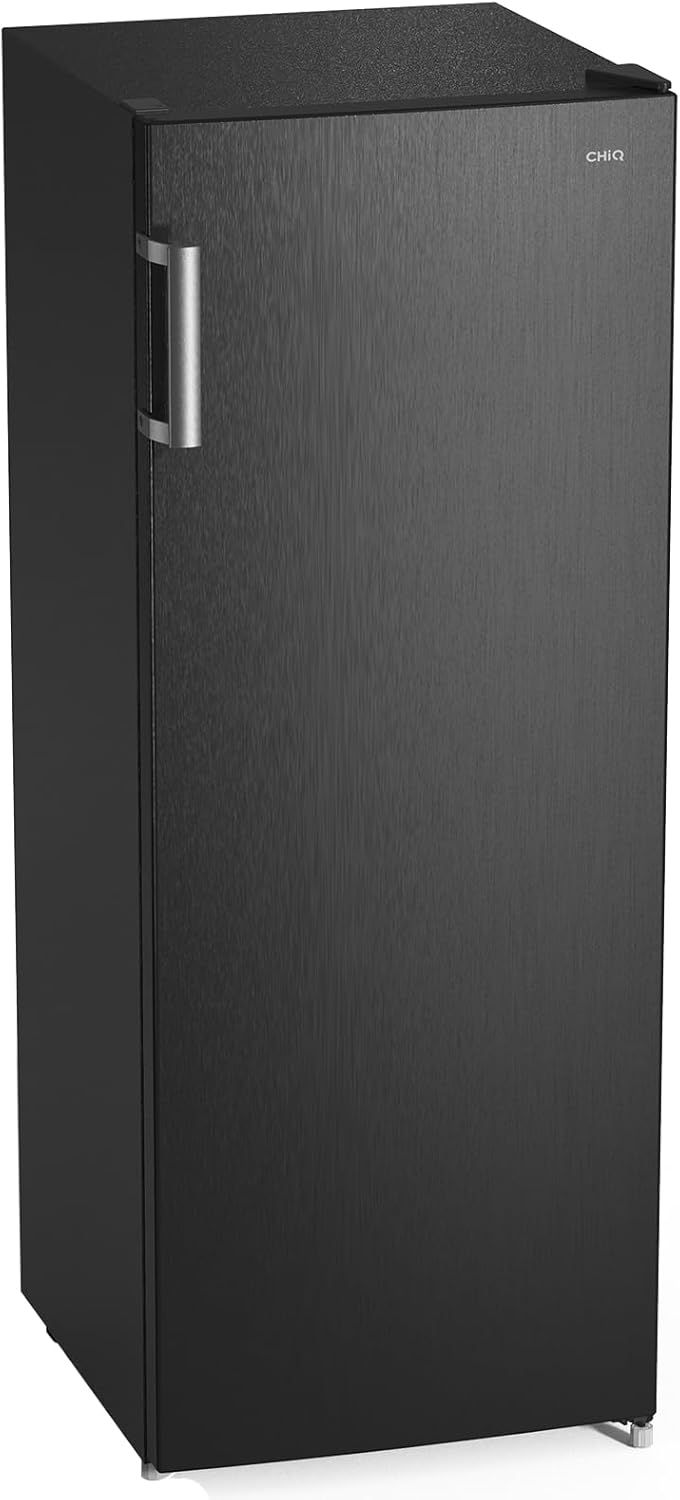 CHIQ Gefrierschrank FSD160D4E | Wechselbarer Türanschlag | Sehr Leise 41 DB (145L Manuelle Abtauung)| 12 Jahre Garantie auf den Kompressor*| 126 x 54 x 55 cm (HxBxT)