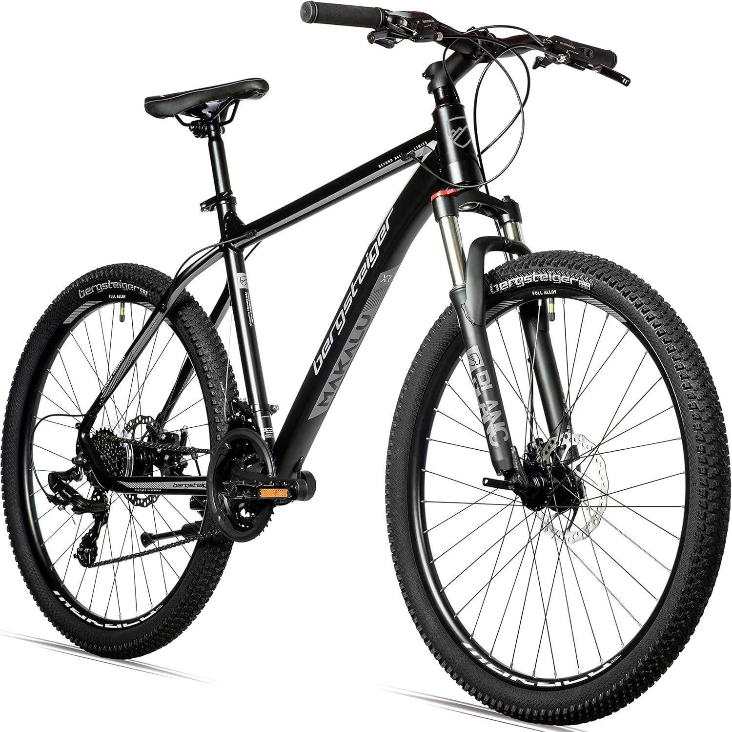 Bergsteiger Makalu 26 Zoll Mountainbike Aluminium, geeignet ab 150 cm, Scheibenbremse, Shimano 21 Gang-Schaltung, Hardtail, Jungen-Fahrrad & Herren-Fahrrad