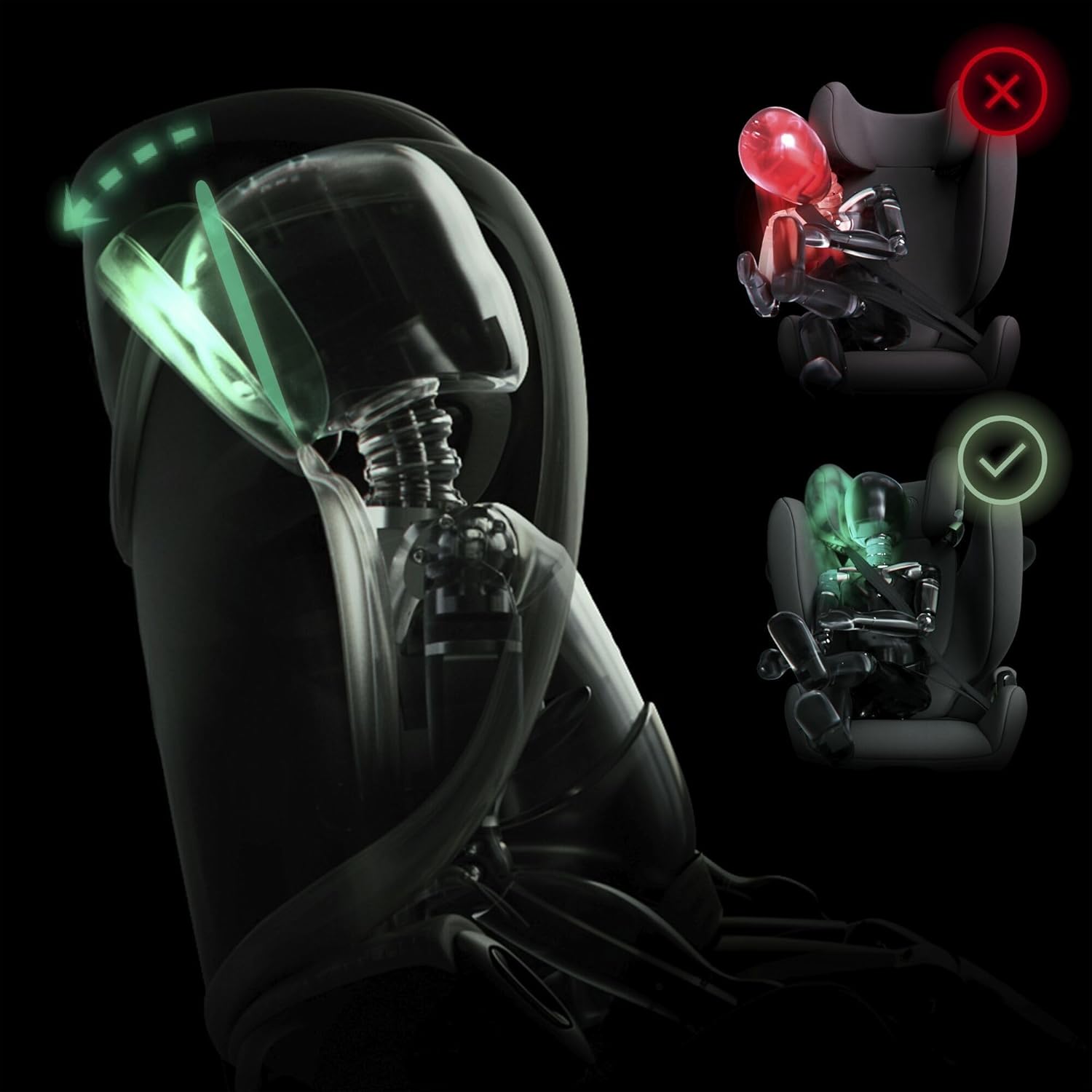 CYBEX Gold Kinder-Autositz Solution G i-Fix, Für Autos mit und ohne ISOFIX, Ab ca. 3 bis 12 Jahre (100 - 150 cm), Ab ca. 15 bis 50 kg, Lava Grey