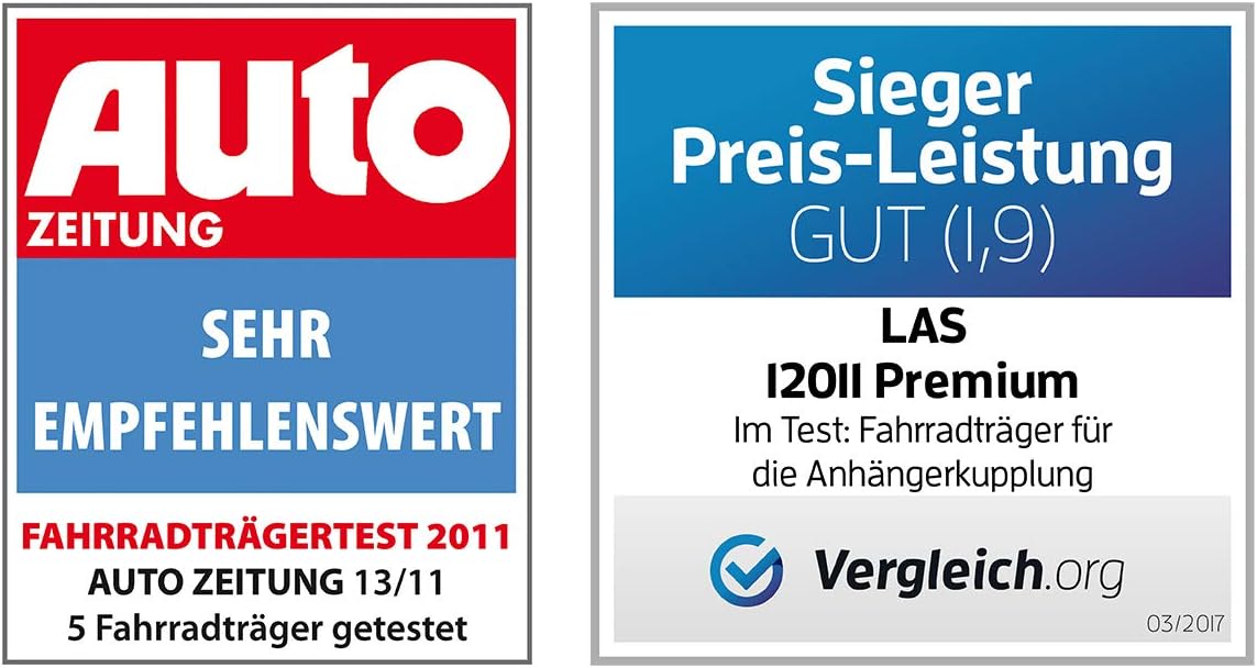 EUFAB 12010LAS Fahrradträger POKER-F, E-Bike geeignet, komplett vormontiert, Diebstahlschutz, für 2 Fahrräder, für Anhängerkupplung, Schwarz, 142 x 70 x 58 cm