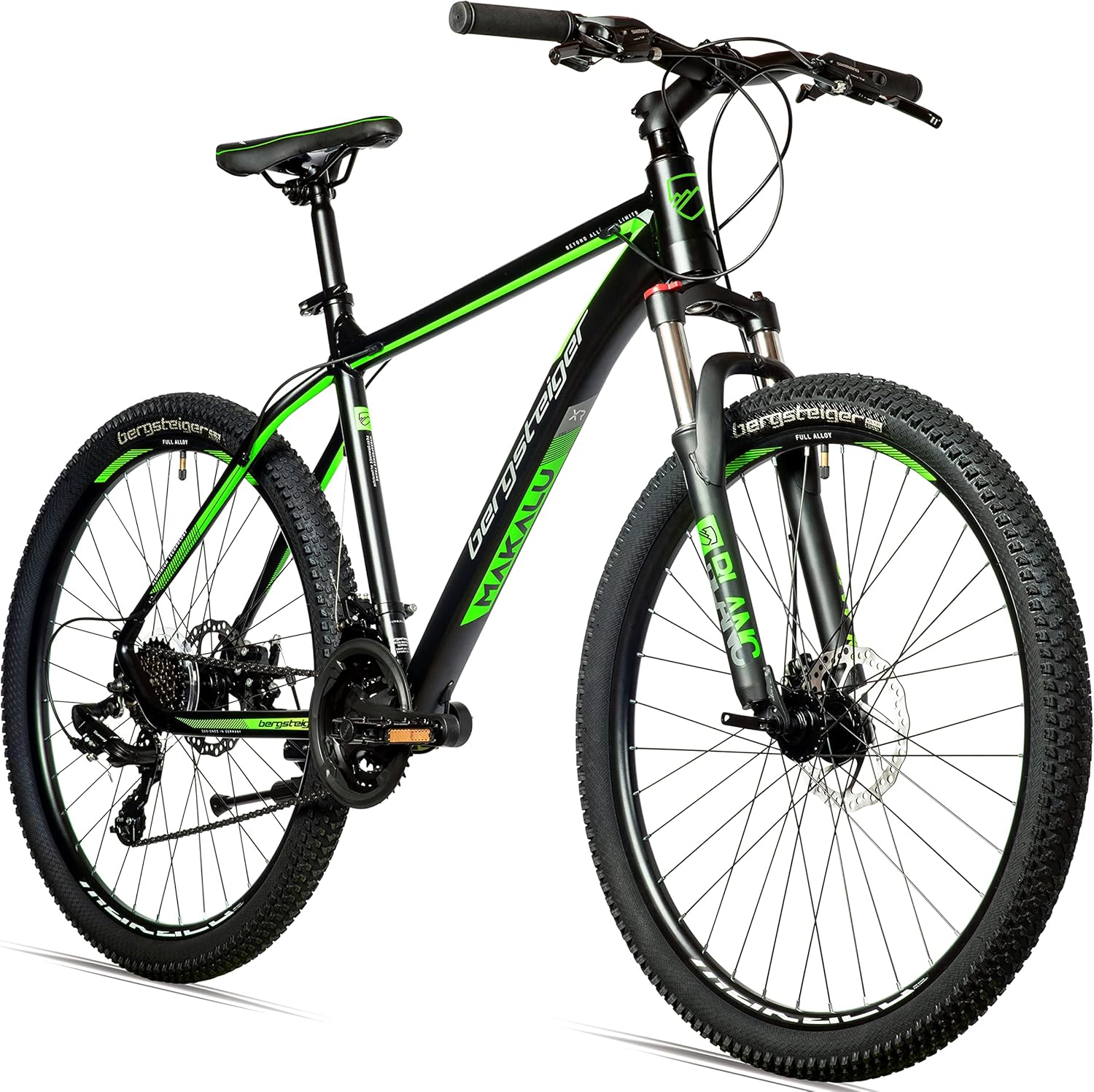 Bergsteiger Makalu 26 Zoll Mountainbike Aluminium, geeignet ab 150 cm, Scheibenbremse, Shimano 21 Gang-Schaltung, Hardtail, Jungen-Fahrrad & Herren-Fahrrad