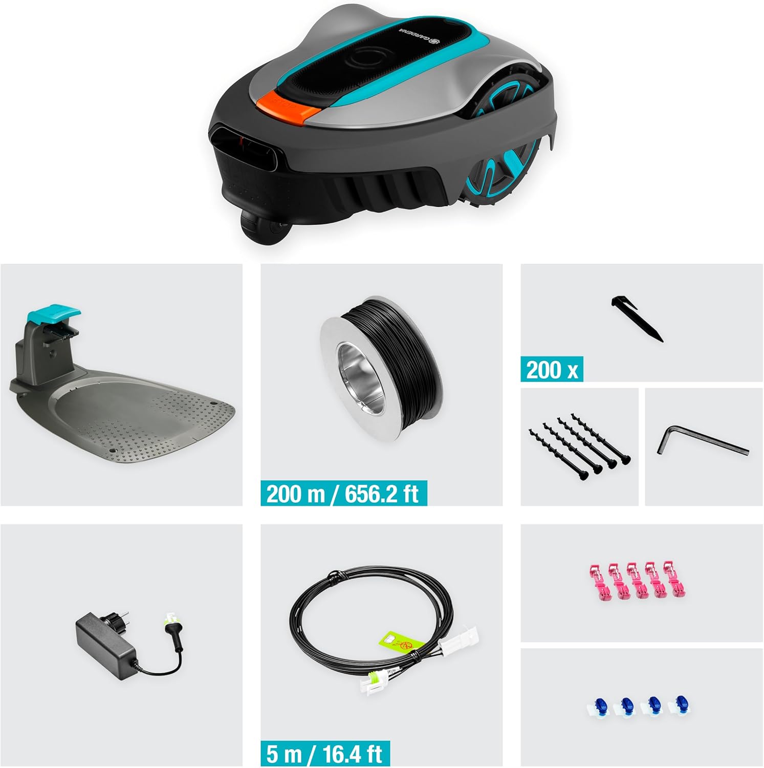 Gardena Mhroboter SILENO minimo 500 m: intelligenter Rasenmher mit optimaler Konnektivitt, mit Gardena Bluetooth App programmierbar, DE-Version (15202-20)