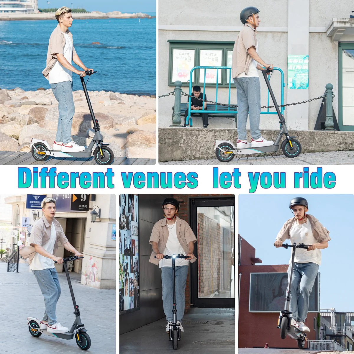 RCB EV10K Pro ABE E-Scooter mit 400W Motor, 35 km Reichweite, 10-Zoll-Honeycomb-Reifen und IP54 Schutz