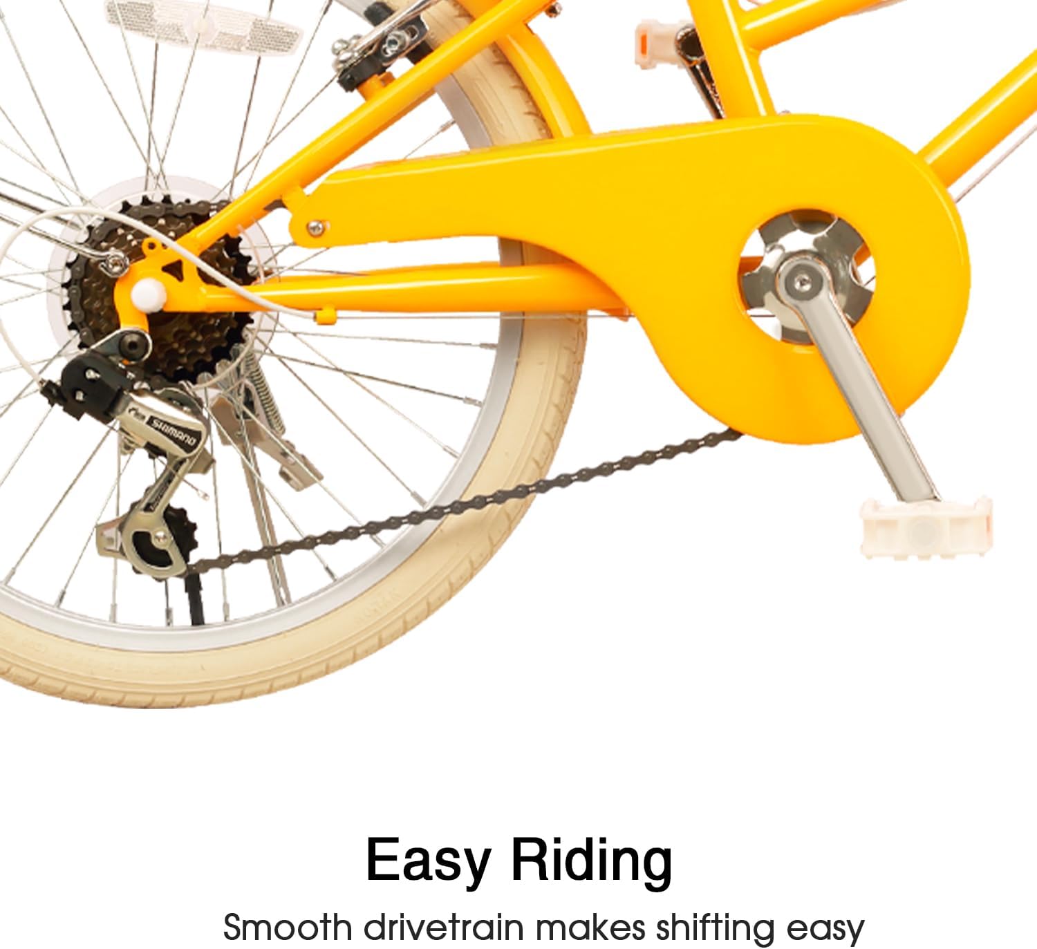 Glerc Missy 20 24 26 Zoll Mädchen City 6-Gang Hybrid Cruiser Fahrrad mit Weidenkorb für Jugend über 6-Jahre alt, mehrere Farben