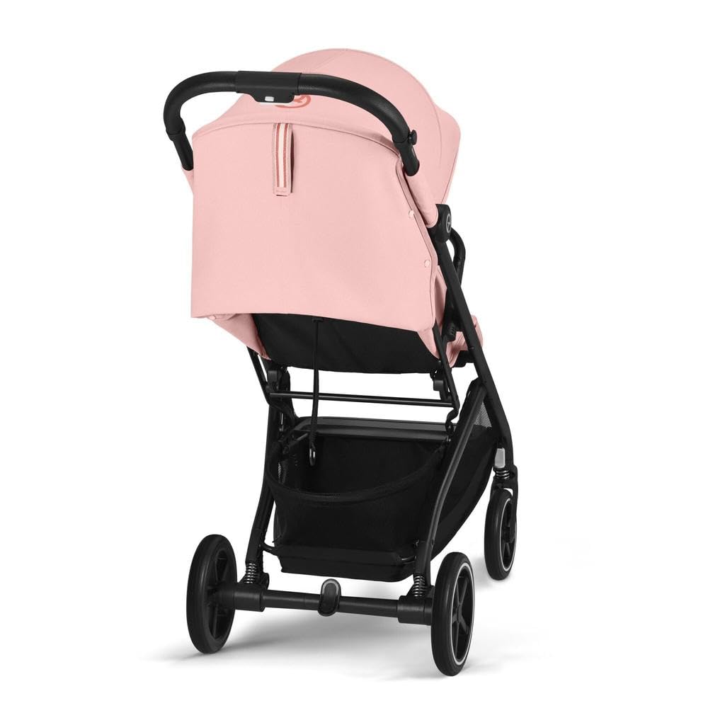Cybex Gold Kinderwagen Beezy mit One-Pull Harness, Ab Geburt bis ca. 4 Jahre (max. 22 kg), Kompakt und ergonomisch, Magic Black (Schwarz mit schwarzem Rahmen)