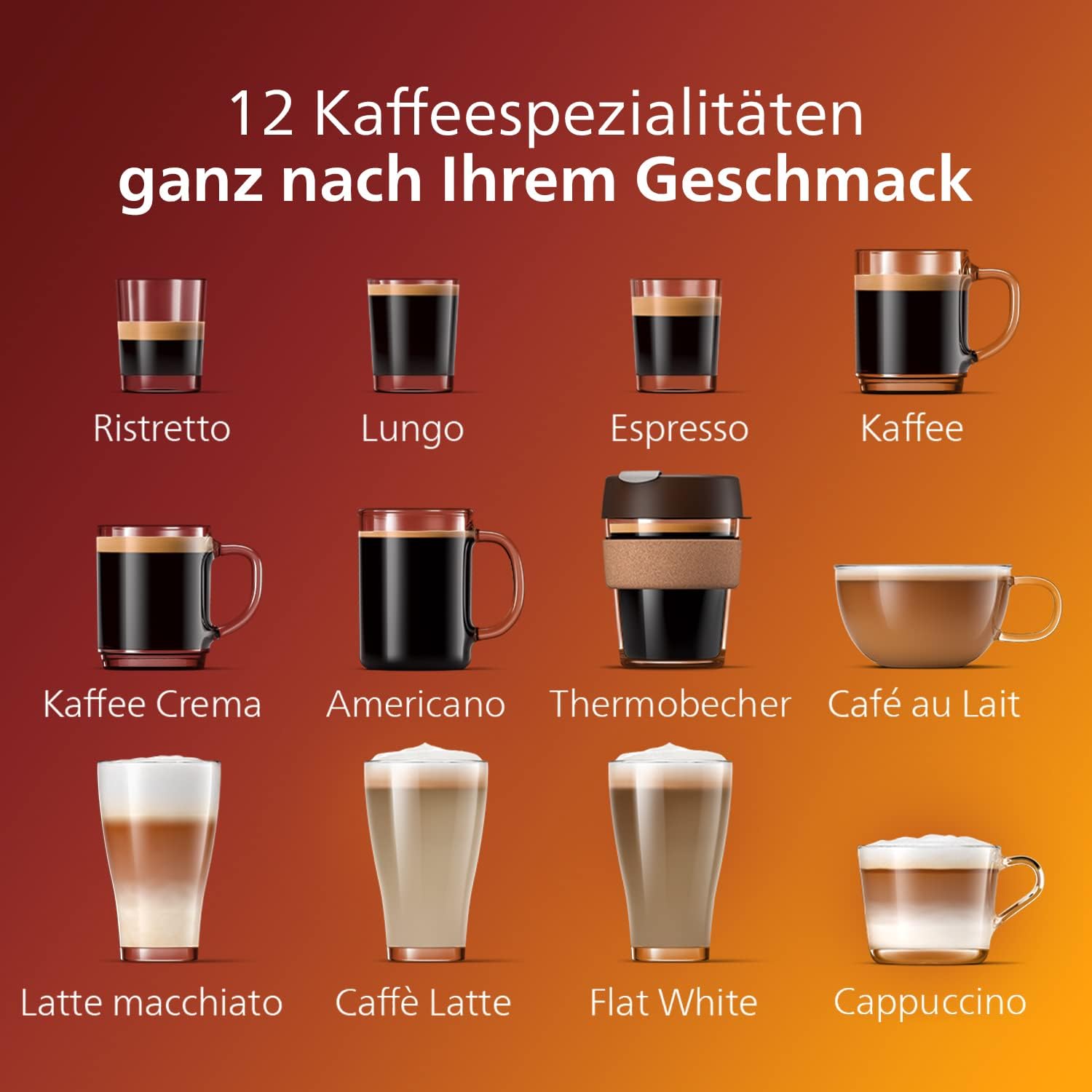 Philips Serie 5400 Kaffeevollautomat – LatteGo Milchsystem, 12 Kaffeespezialitten, Intuitives Display, 4 Benutzerprofile, Chrom (EP5447/90)