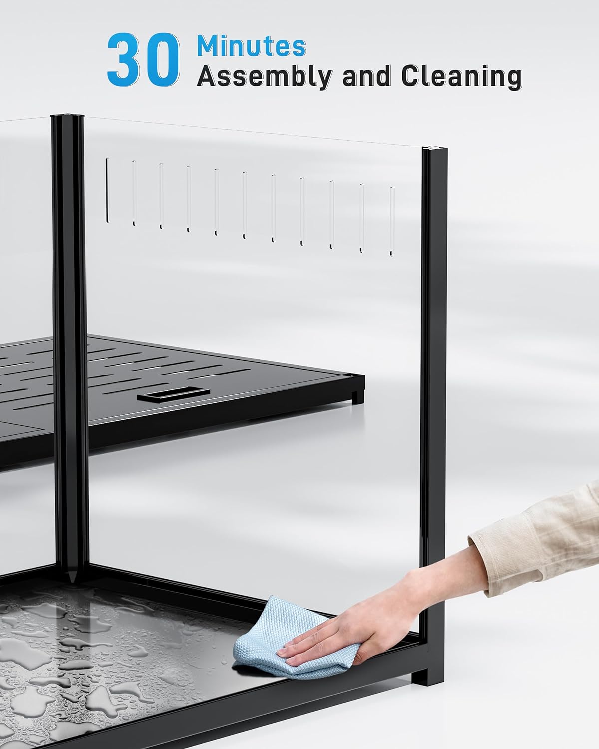 BUCATSTATE Hamsterkäfig 3,0: Metall Rattenkäfig Kleintierkäfig Groß Stapelbar mit Einfacher Montage 120L x 60W x 62H cm für Nager, Mäuse, Zwerghamster (0,72m², Weiß)