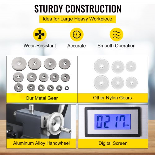 1100 Watt Mini Metall Drehmaschine 8X16 Zoll für Metall Bank Drehmaschine Präzision Paralleldrehmaschine