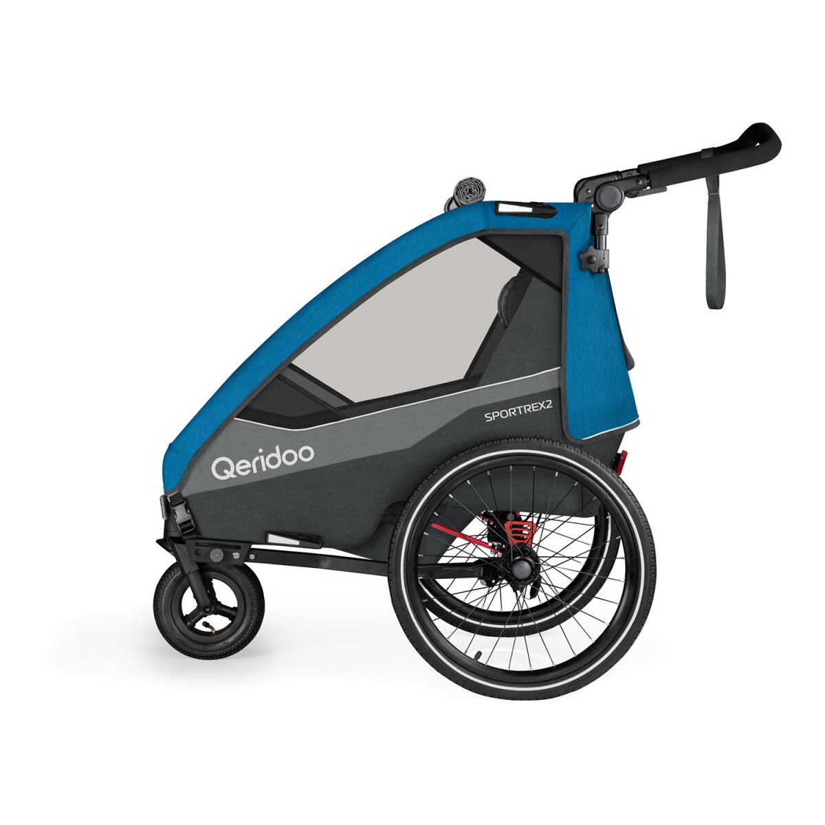 Qeridoo Fahrradanhänger Sportrex 2 Limited Edition Ocean Blue - B-Ware gut