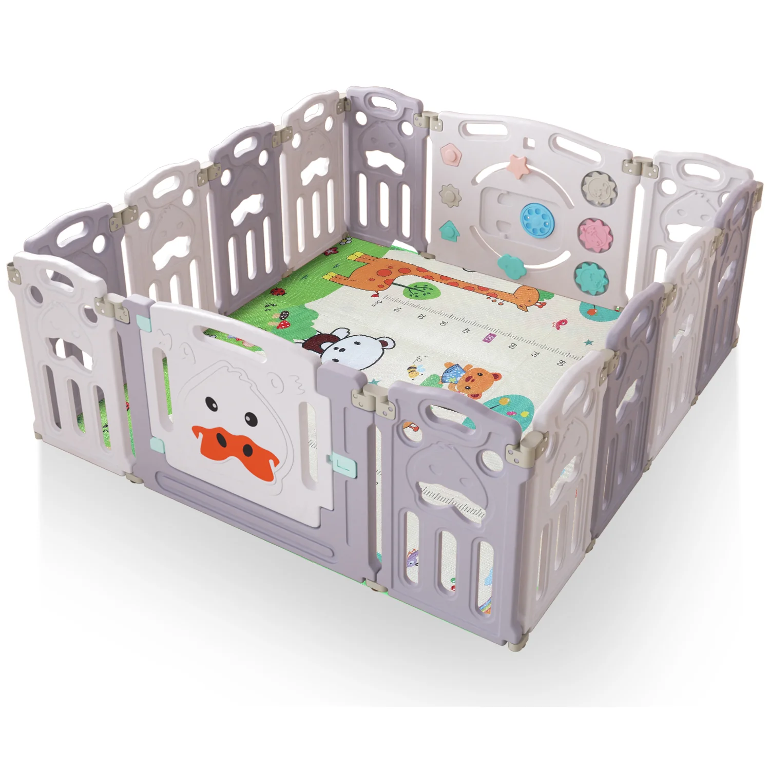 Sonnewelt Laufgitter Faltbares baby mit Krabbelmatte