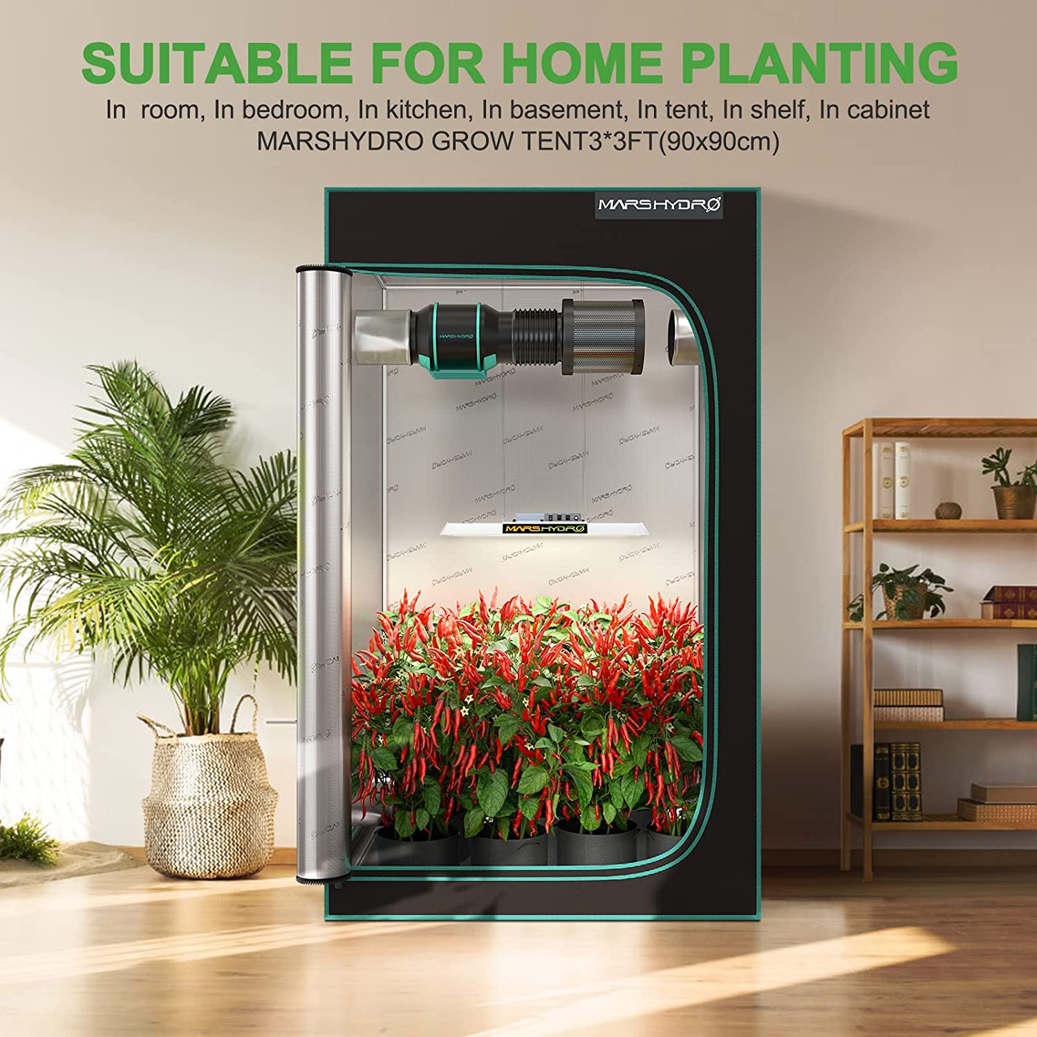 MARS HYDRO Grow Tent Kit Complete Grow Light Full Spectrum Indoor Grow Tent Kit