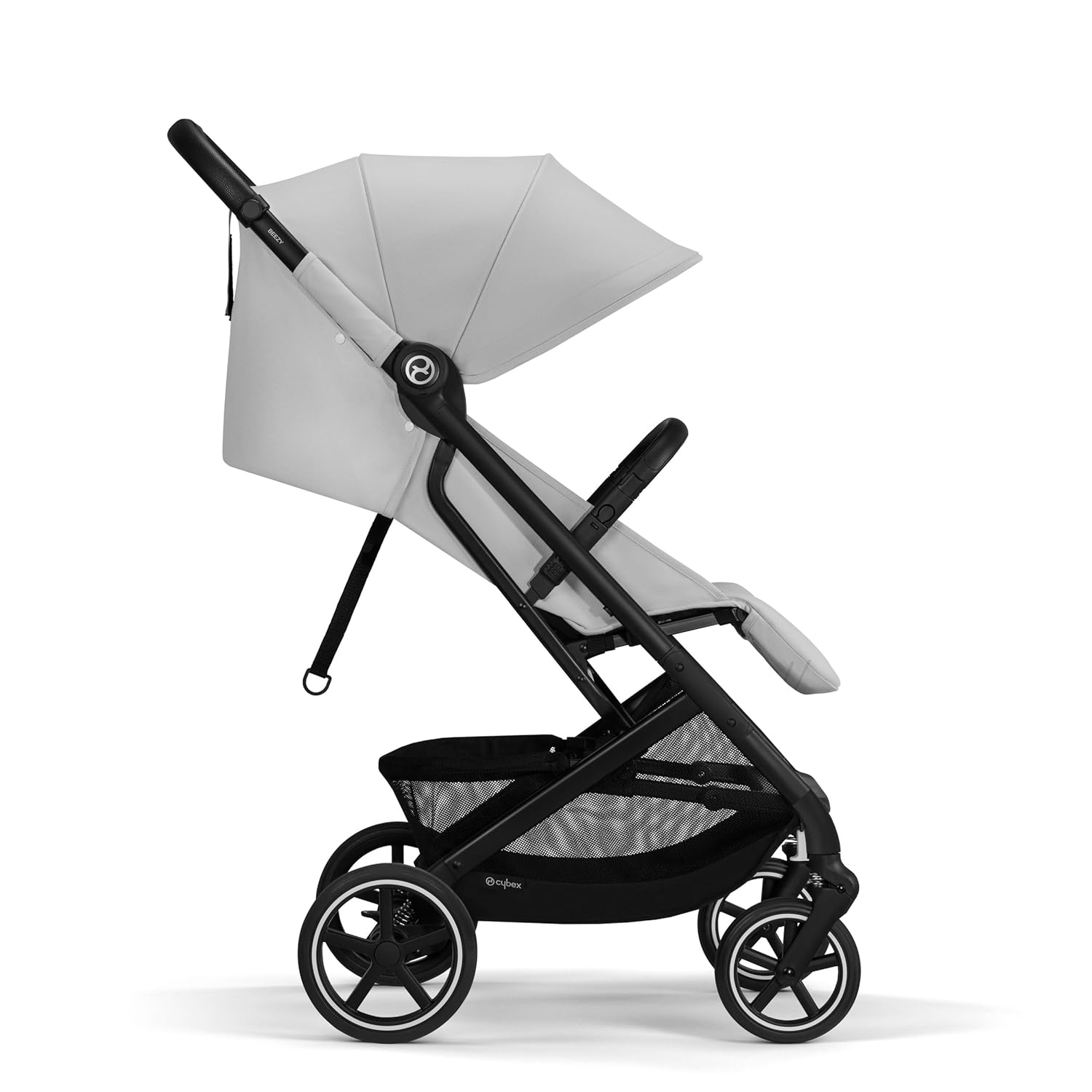 Cybex Gold Kinderwagen Beezy mit One-Pull Harness, Ab Geburt bis ca. 4 Jahre (max. 22 kg), Kompakt und ergonomisch, Magic Black (Schwarz mit schwarzem Rahmen)