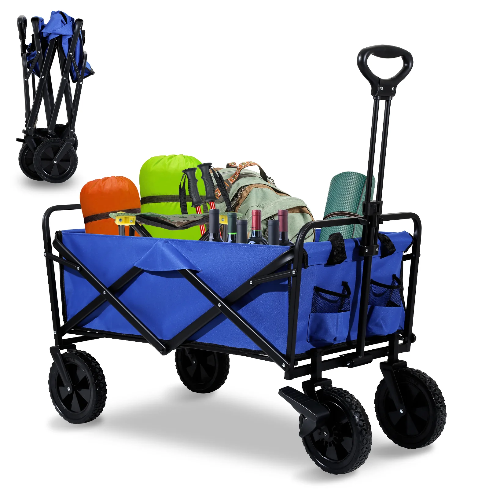 Sonnewelt Bollerwagen faltbar Transportwagen 100kg Belastbarkeit