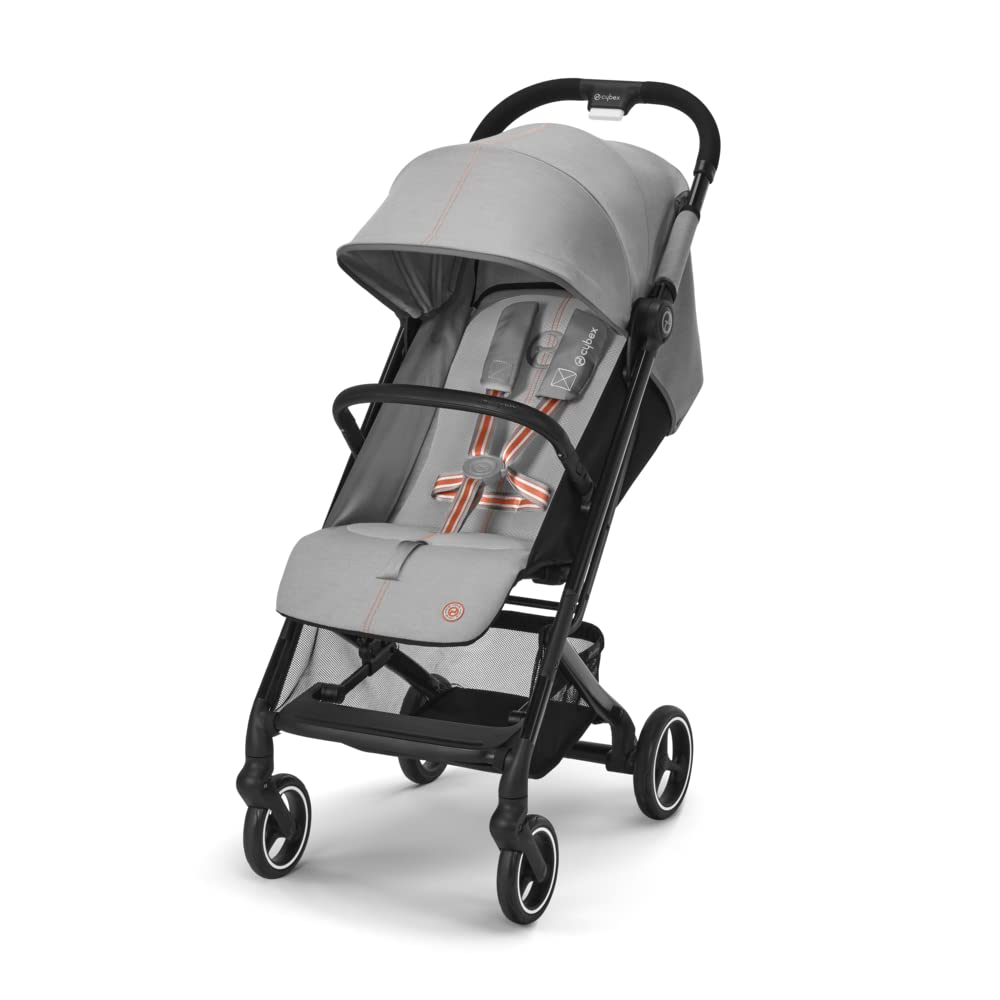 Cybex Gold Kinderwagen Beezy mit One-Pull Harness, Ab Geburt bis ca. 4 Jahre (max. 22 kg), Kompakt und ergonomisch, Magic Black (Schwarz mit schwarzem Rahmen)