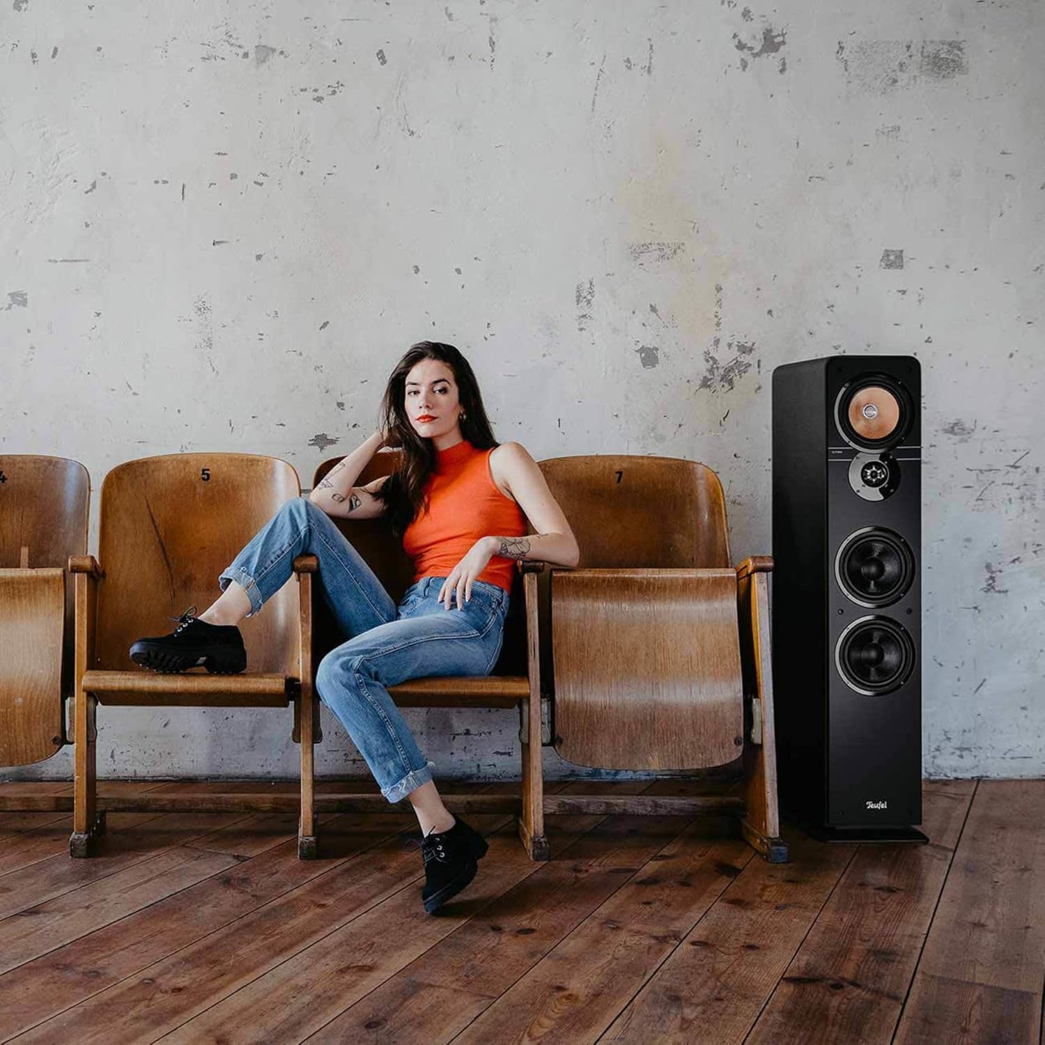 Teufel Ultima 40 Stereo Lautsprecher - HiFi Standlautsprecher Paar der Spitzenklasse, Phase-Plug Hochtöner, 3-Wege System, Doppelrohr-Bassreflex, Musik, Filmton, Games - schwarz